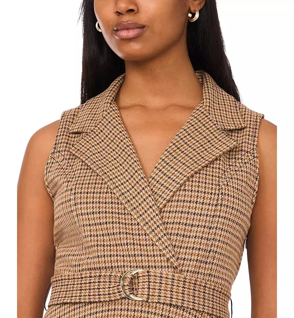 Petite Crossover V-Neck Belted Short Dress
