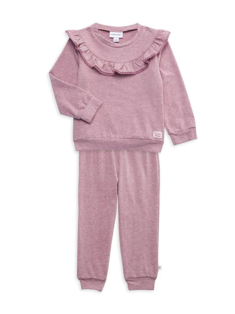 Calvin Klein Baby Girl
s 2-Piece Top 
Joggers Set
