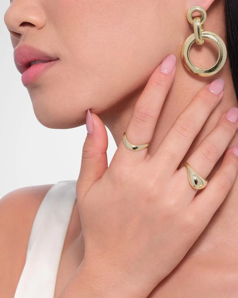 LANA Wavey Curved Bubble Ring in 14K Gold 2