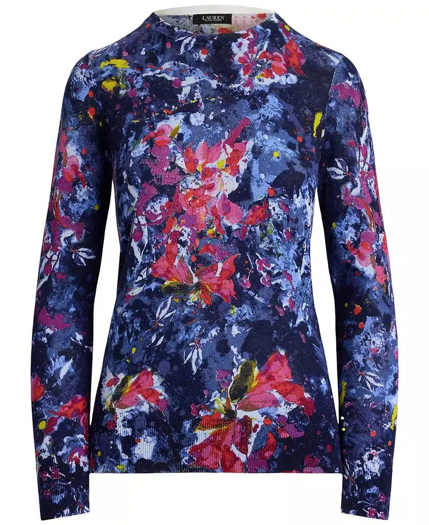 Ralph Lauren Women's Print Cotton-Blend Sweater, P/XS-3X 5