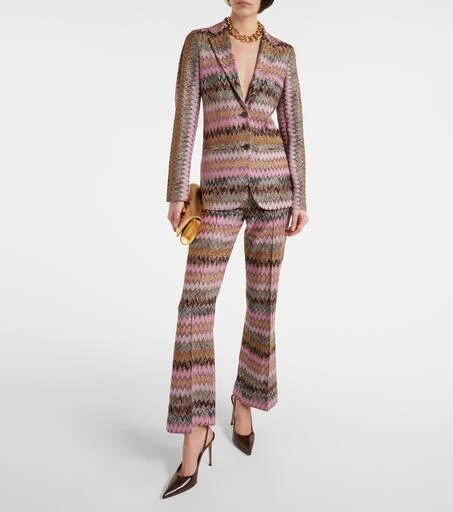 Missoni Zig Zag metallic flared pants 2