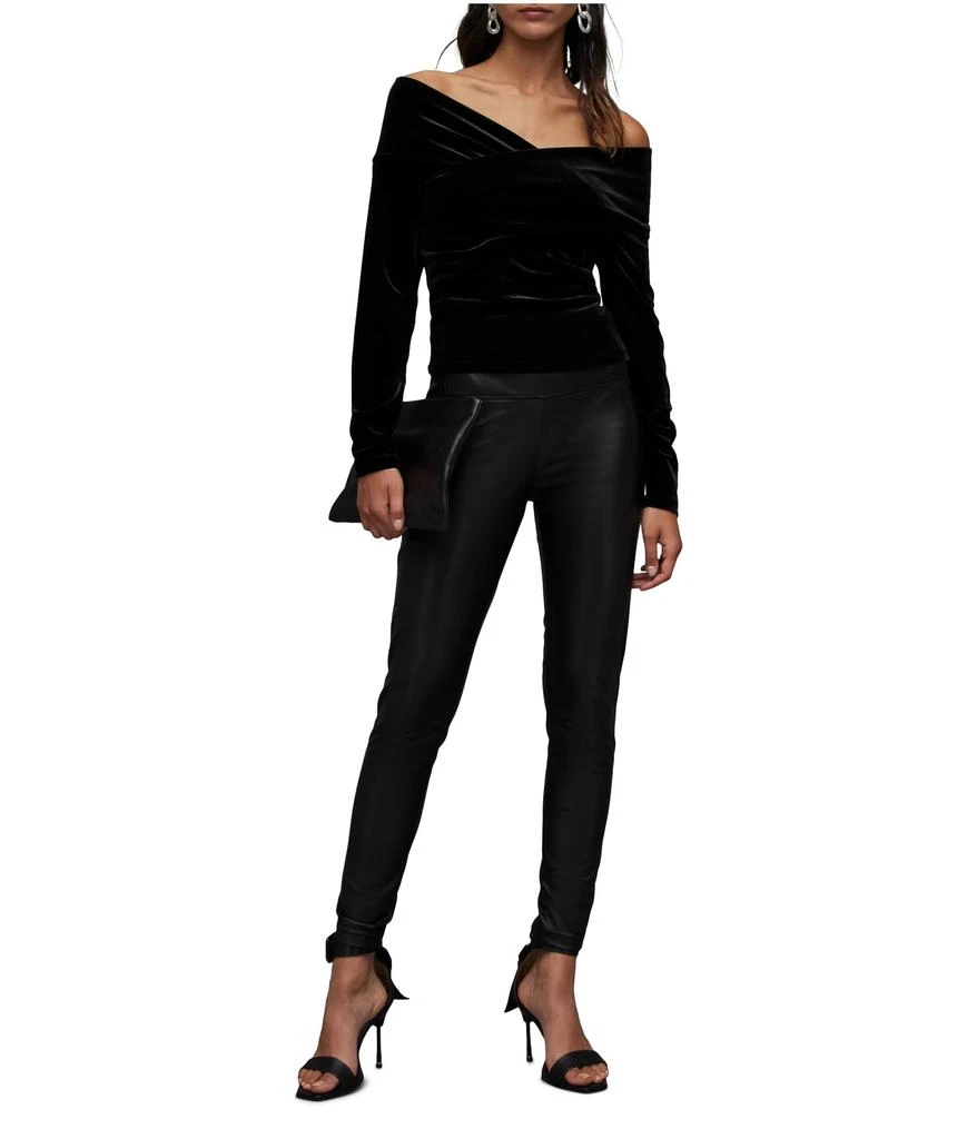 ALL SAINTS Delta Velvet Top 4