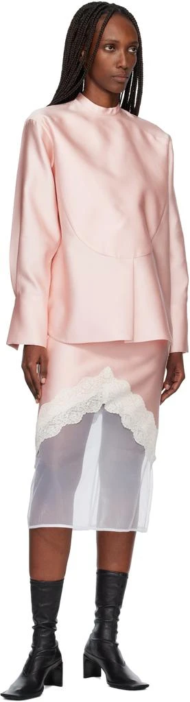 Jil Sander Pink Satin Blouse 4