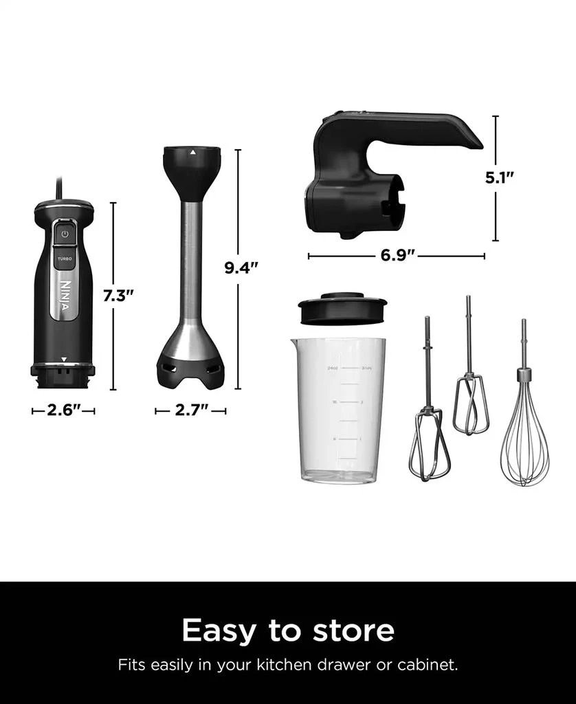 Ninja Foodi Power Mixer System Immersion Blender & Hand Mixer, CI101 10