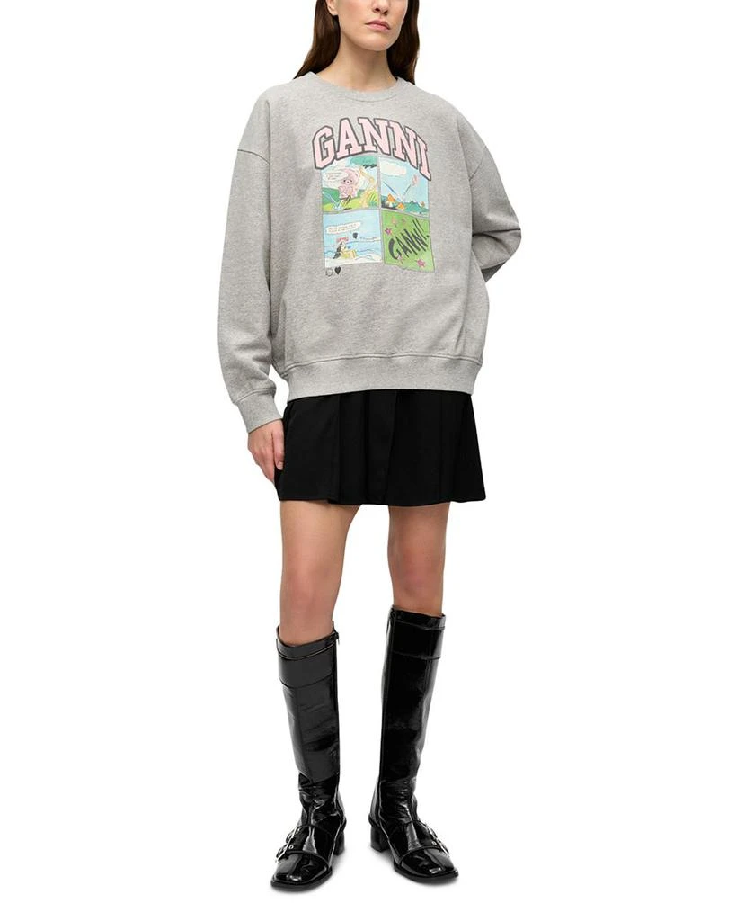 Ganni Isoli Logo Graphic Oversized Sweatshirt 2