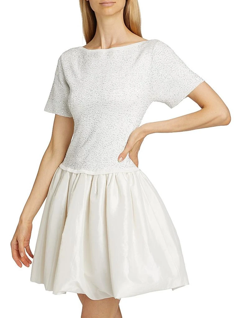 SIMKHAI Kenz Sequin Knit Combo Minidress 4