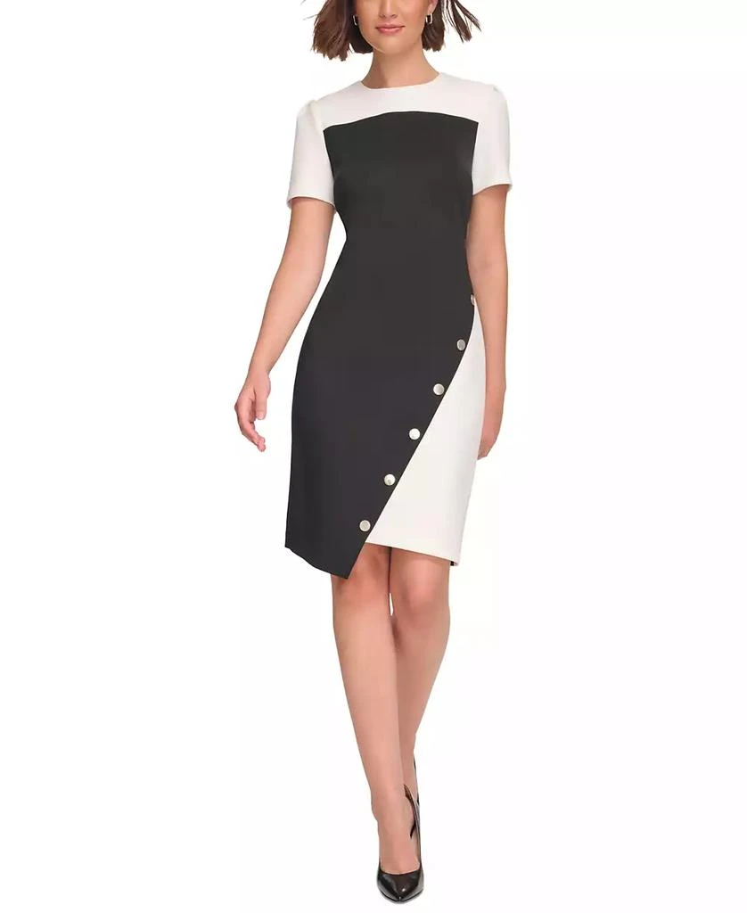 green emerald velvet dress Tommy Hilfiger Women's Sleeveless Jewel Neck Crepe Knee Length A-Line Dress,  Marina Blue, 16 at Amazon Women's Clothing store main image 1