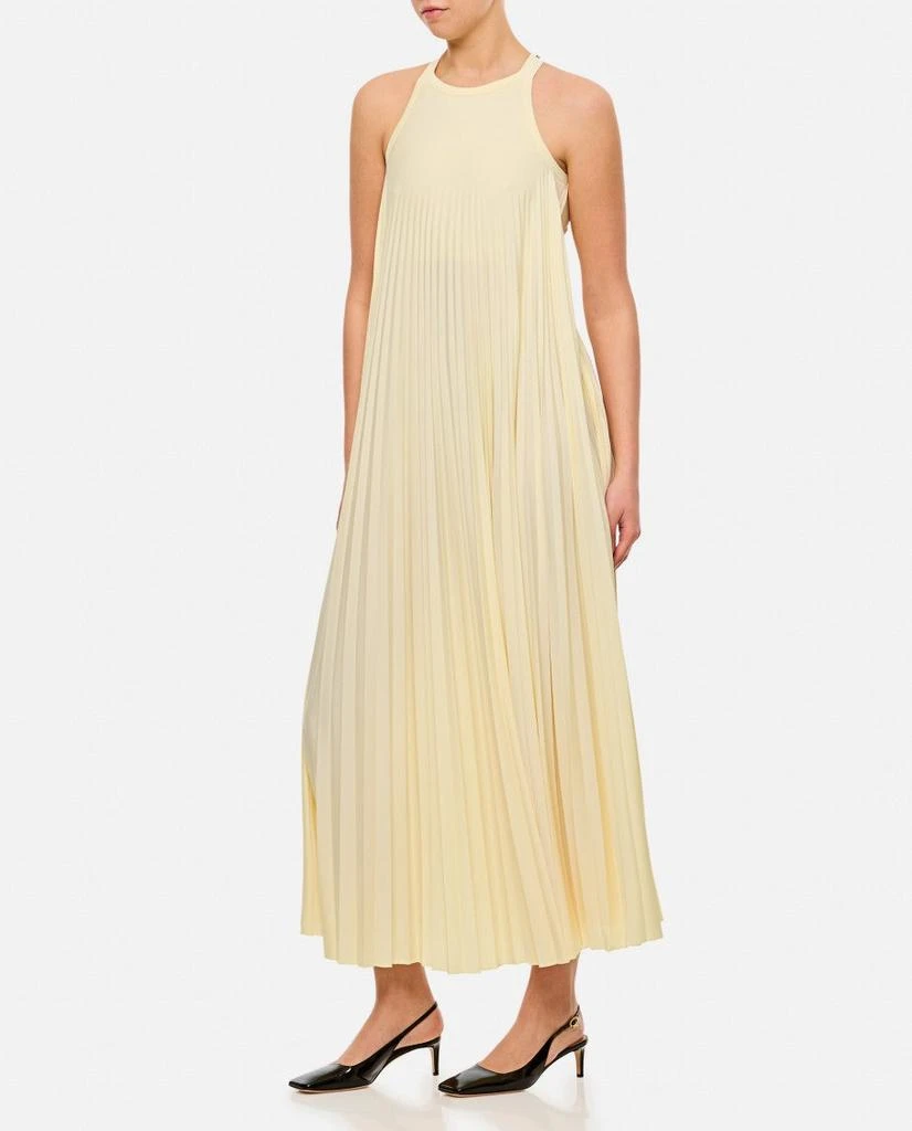 Max Mara Yellow Pleated Jersey Maxi Dress 2