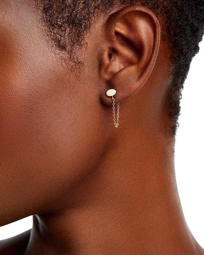 Bloomingdale's Opal Chain Drop Earrings in 14K Yellow Gold