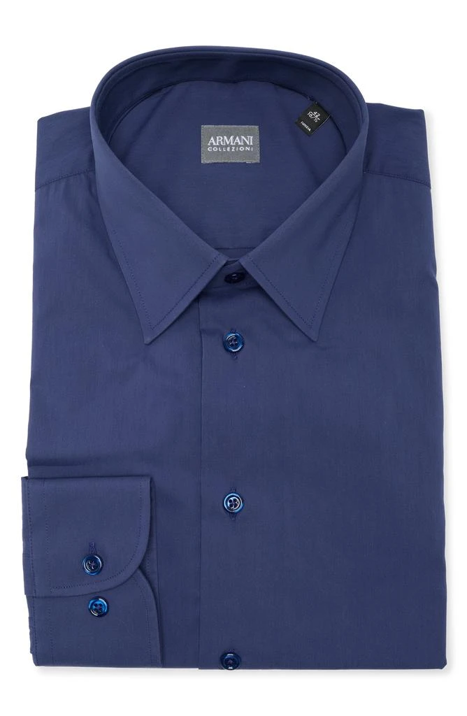 Armani Collezioni Solid Twill Dress Shirt 3