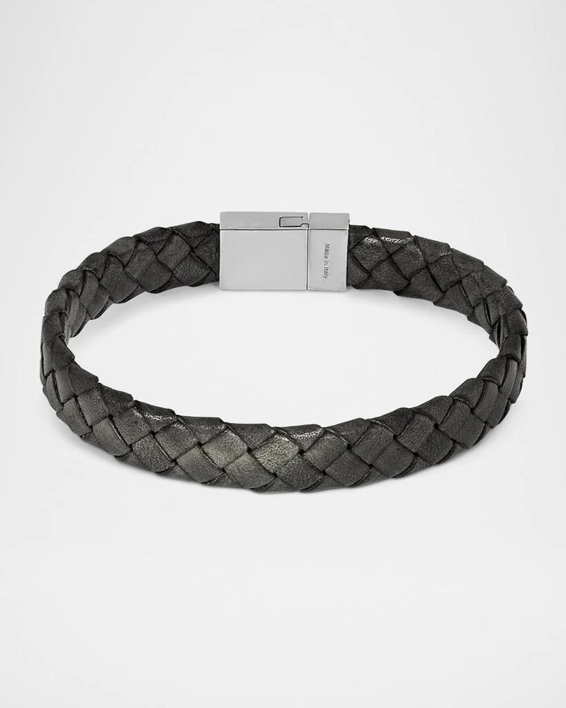 Tateossian Men
s Western Braided Leather Bracelet 3