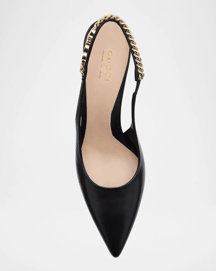Gucci Signoria Slingback Leather Pumps 6
