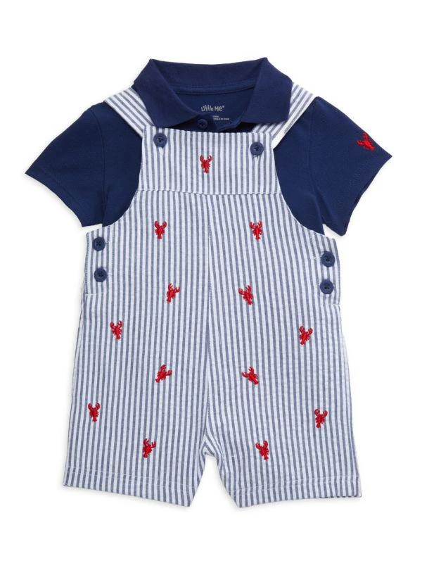 Little Me Baby Boy's 2-Piece Lobster Shortall & Polo Set 1