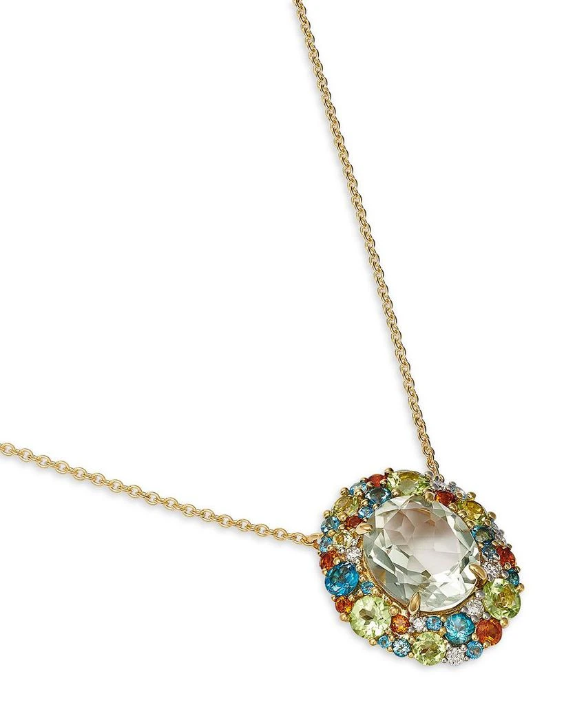 Bloomingdale
s Fine Collection Prasiolite, Multi Gemstone 
Diamond Halo Pendant Necklace in 14k Yellow Gold, 18" 3