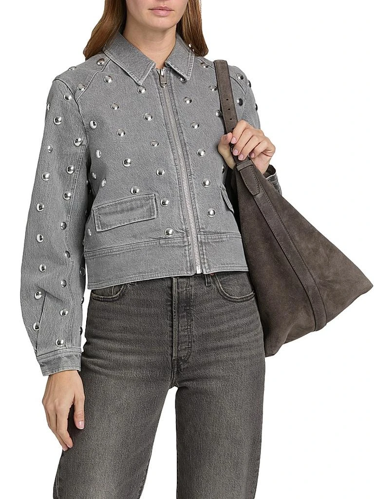 Cinq à Sept Studded Denim Harriet Jacket 3