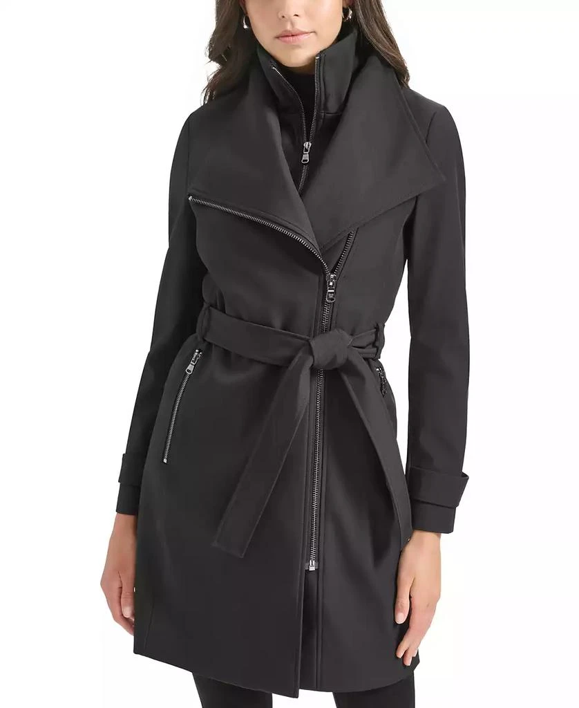 Calvin Klein Petite Belted Long-Sleeve Wrap Coat 1