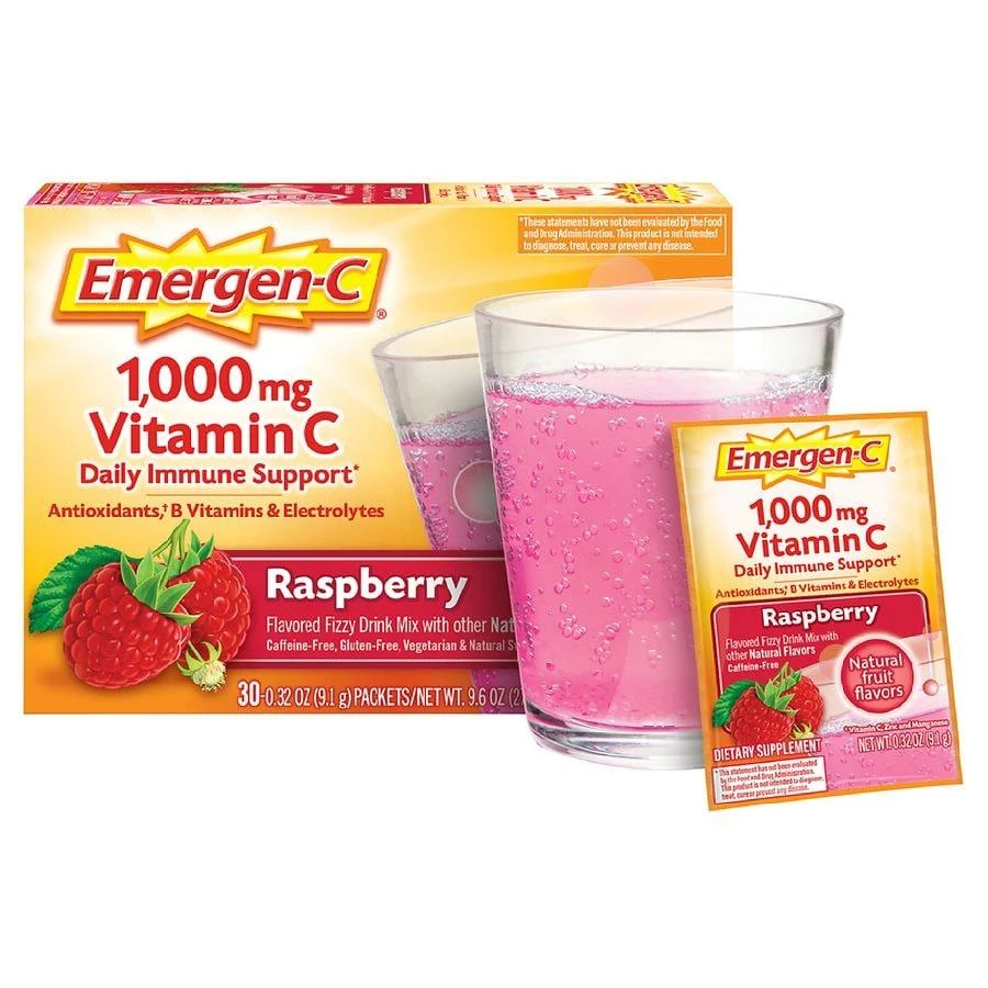 Emergen-C Daily Immune Support Drink with 1000 mg Vitamin C, Antioxidants, & B Vitamins Raspberry 2