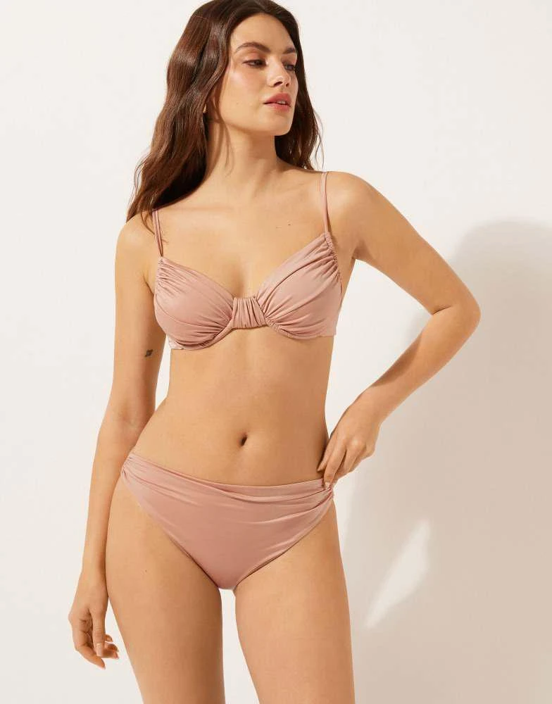 Calzedonia Calzendonia Balconette Bikini Top Shiny Satin in Powder
