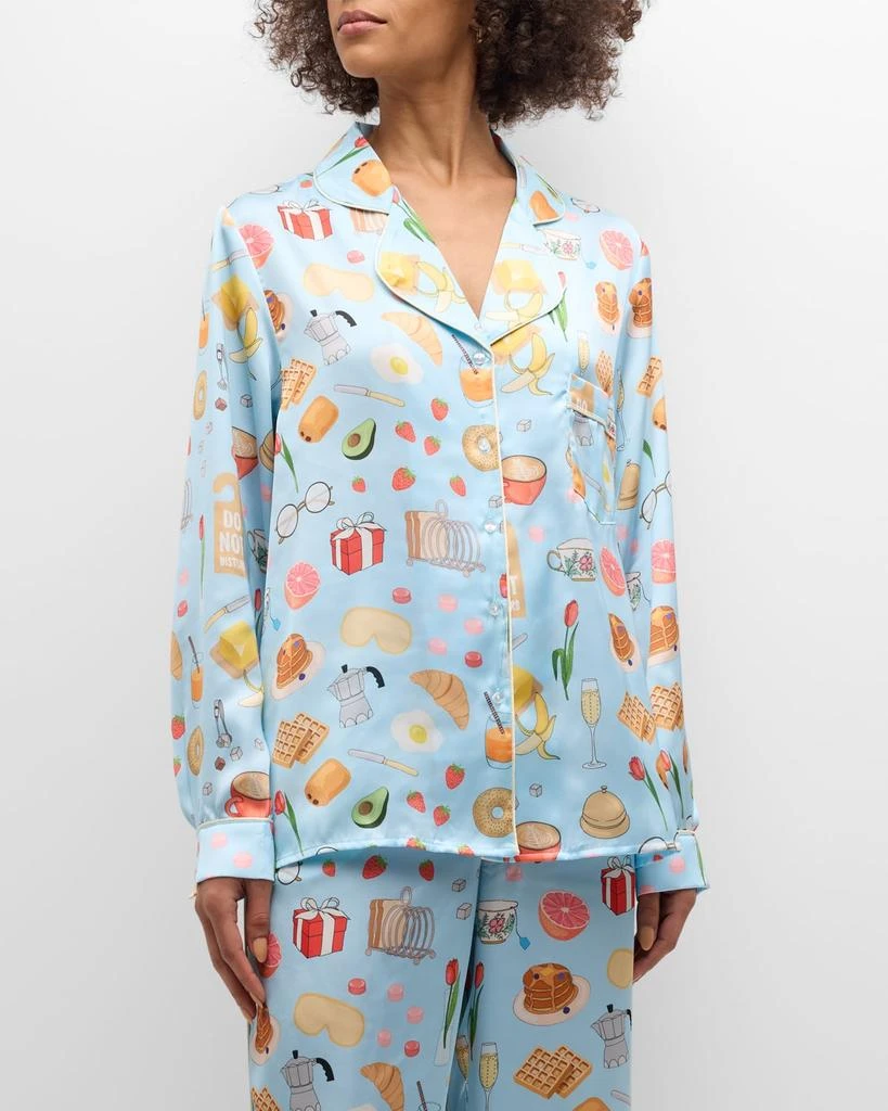 Karen Mabon Breakfast In Bed Printed Pajama Set 2