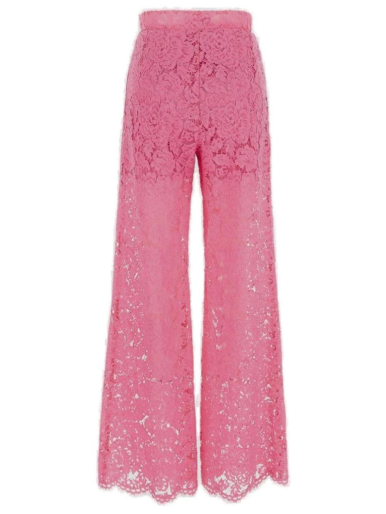 Dolce 
Gabbana Dolce 
Gabbana Flared Branded Stretch Lace Pants 2