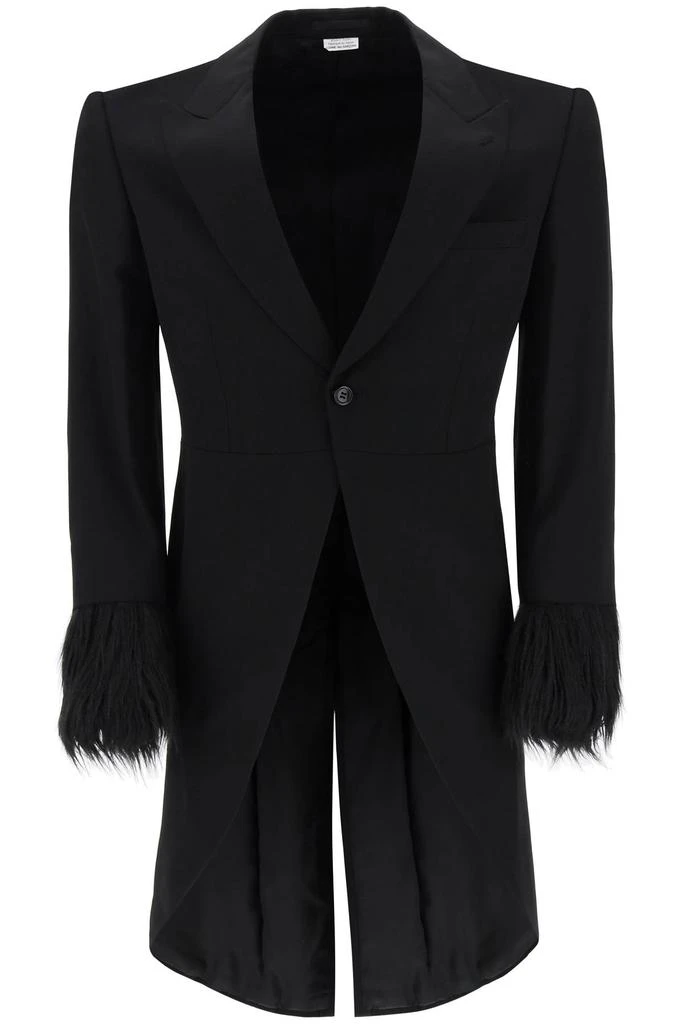 Comme des Garcons tailcoat with eco-fur inserts 1