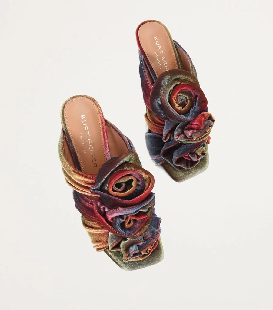 Kurt Geiger Velvet Bloom Mules 3