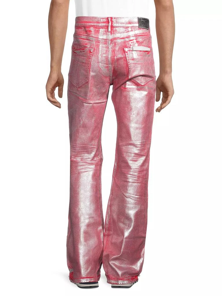 Purple Brand P004 Metallic Foil Flared Jeans 5