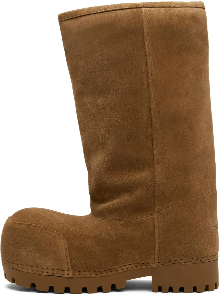Balenciaga Tan Alaska Fur High Boots 3