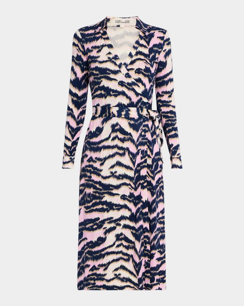 Diane von Furstenberg Abigail Tiger-Print Midi Wrap Dress 1