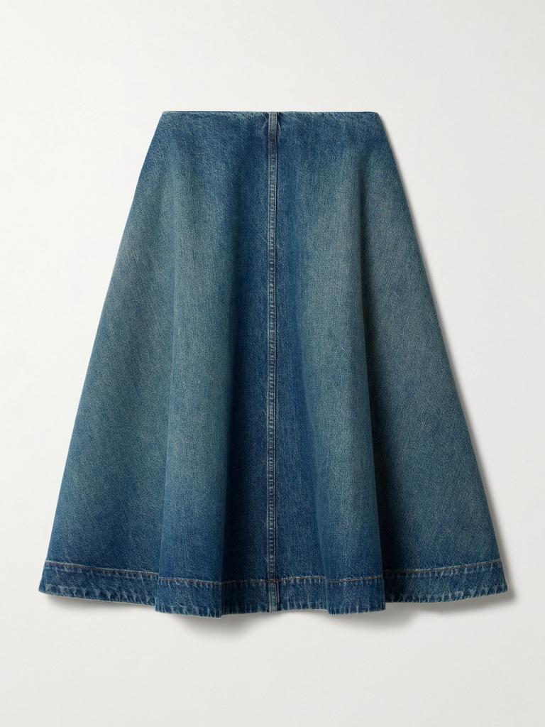 スカート Khaite Semi-Transparent Silk Maxi Skirt With Deep Back Slit Khaite Semi-Transparent Silk Maxi Skirt With Deep Back Slit