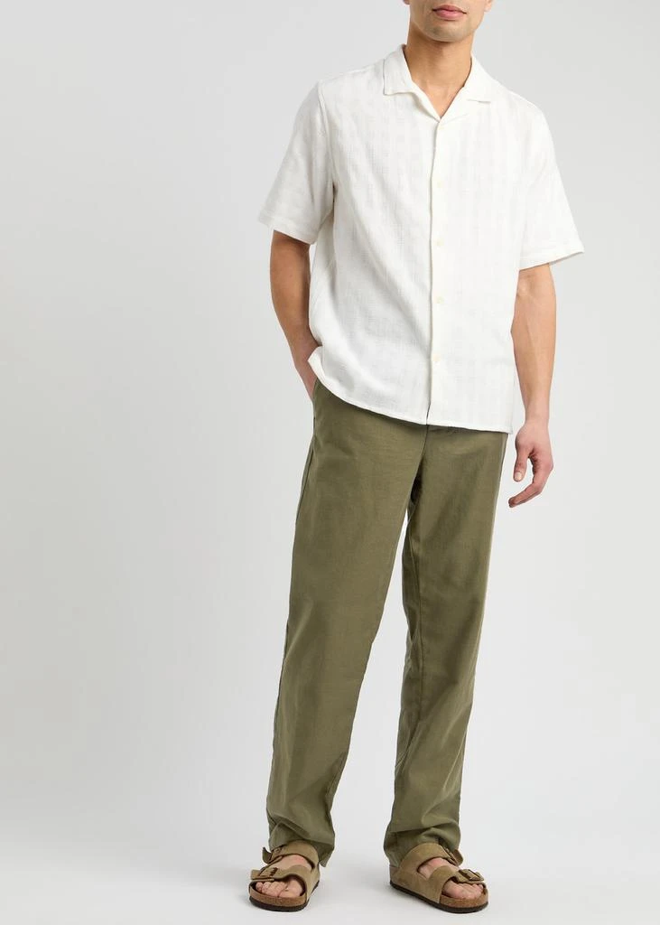 Oliver Spencer Straight-leg linen-blend trousers 4