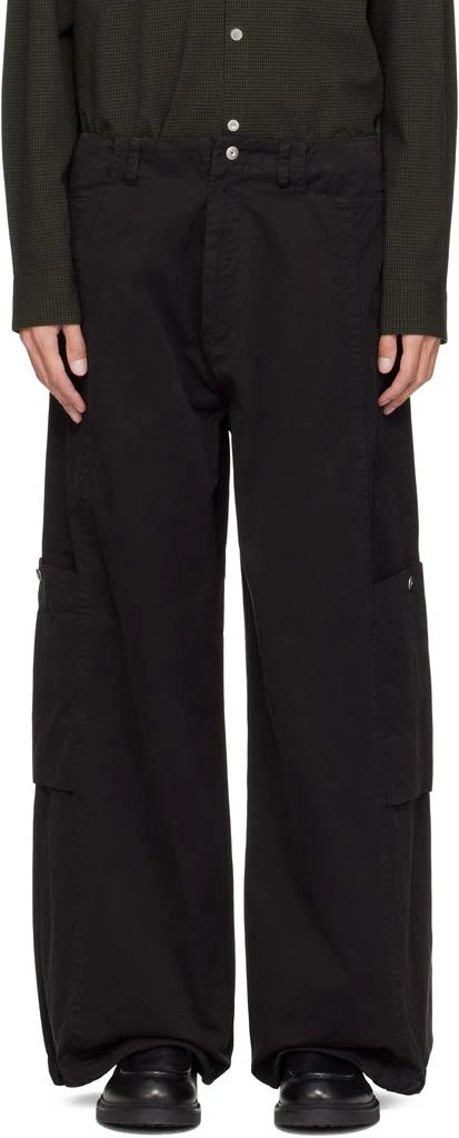 Omar Afridi Black Panelled Bontan Cargo Pants 1