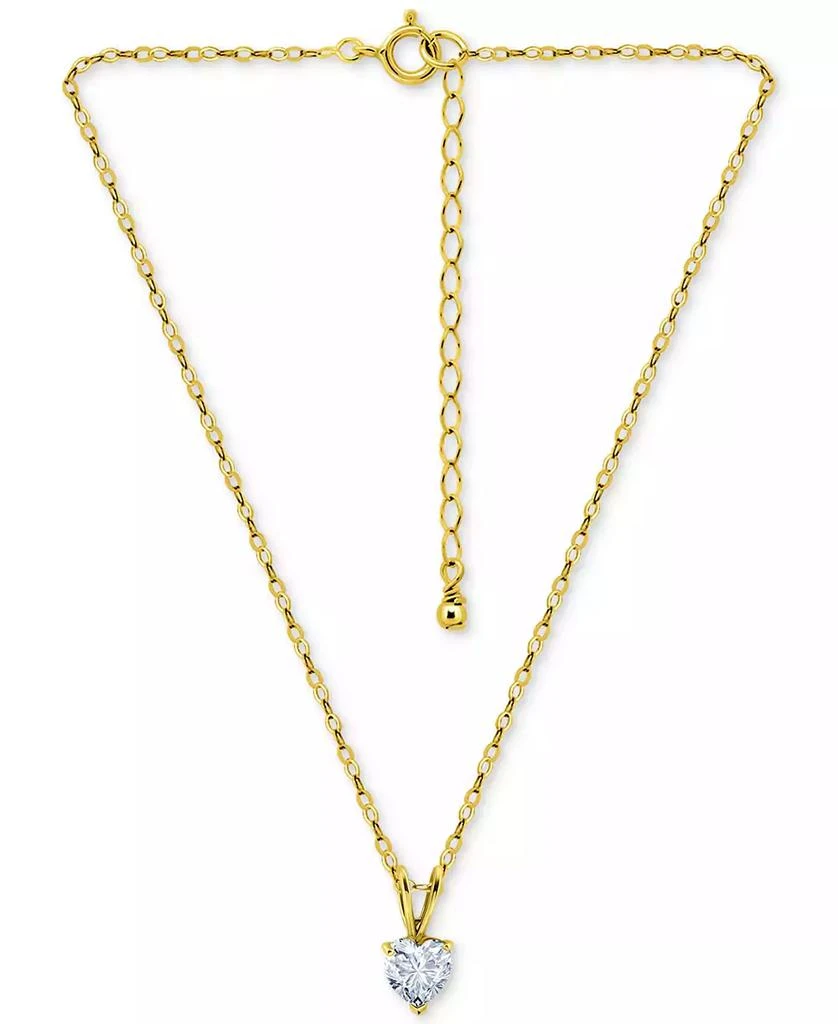 Giani Bernini Cubic Zirconia Heart Pendant Necklace in 18k Gold-Plated Sterling Silver (also in Sterling Silver), 16" + 2" extender, Exclusively at Macy's 4