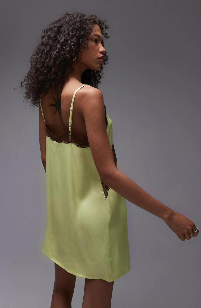 Topshop Lace Trim Satin Mini Slipdress 2