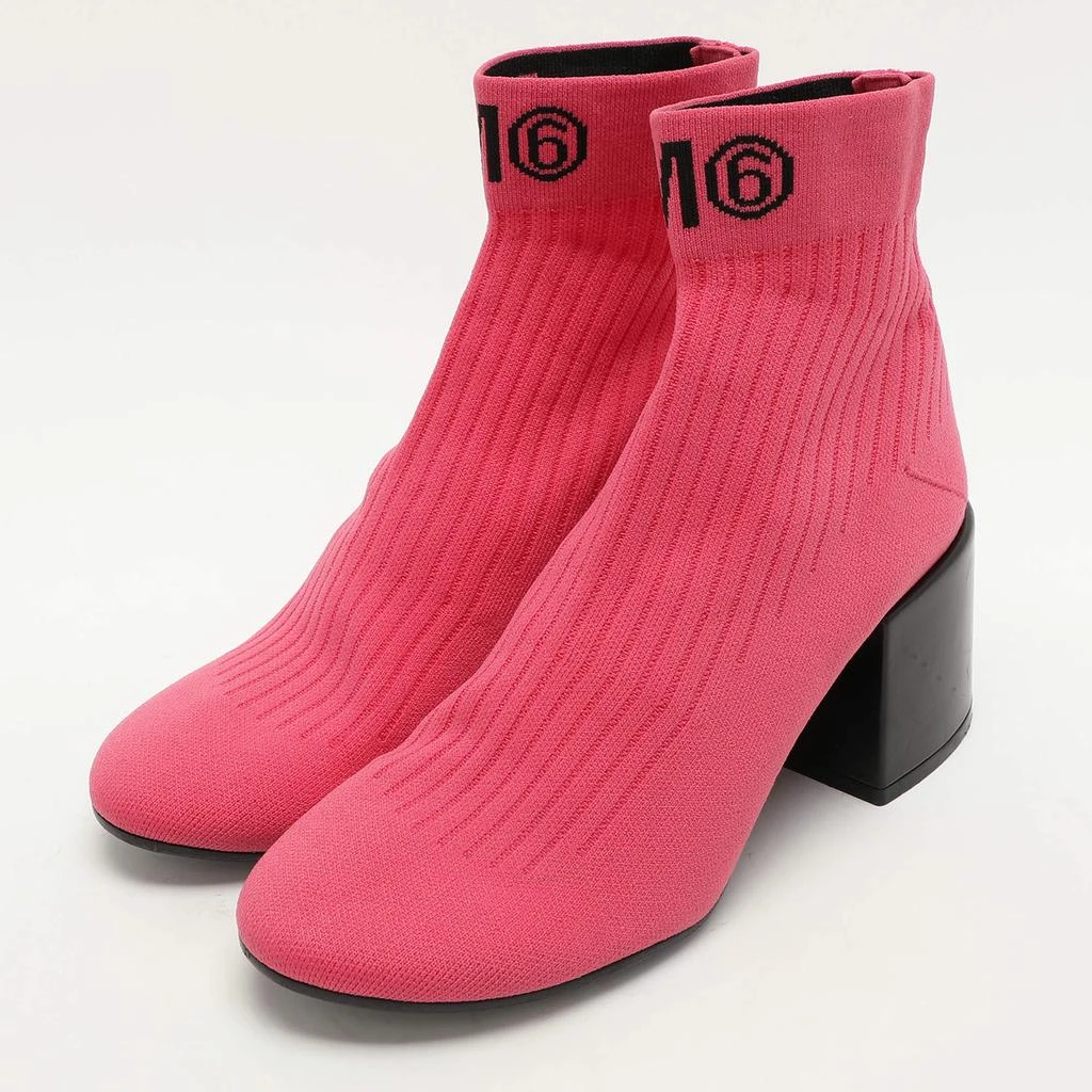 MAISON MARGIELA Maison Martin Margiela Pink Knit Fabric Ankle Length Boots Size 39 2