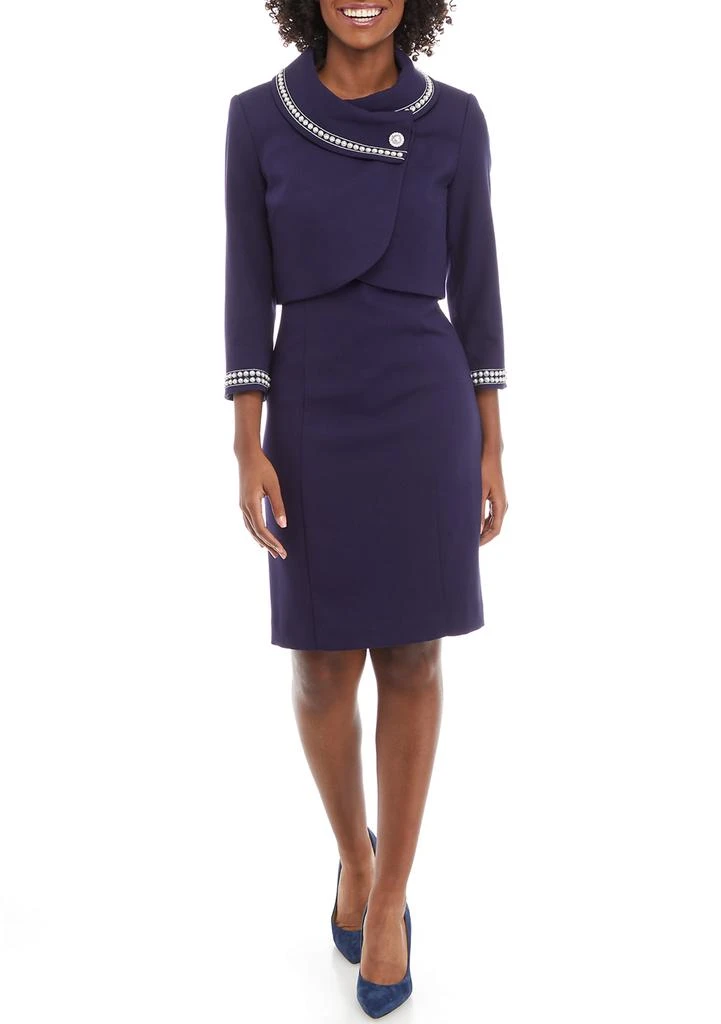 Tahari Nested Suit, Beaded Jacket and Dress 1