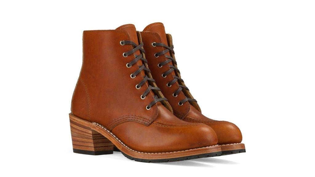 Red Wing Red Wing Heritage Clara 3404 Boots Women's Brown Leather Lace Up Block Heel