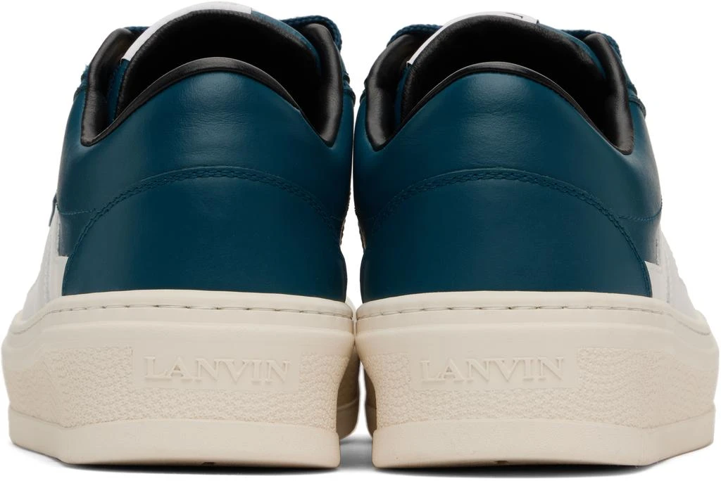 Lanvin Blue 'Lanvin' Cash Leather Sneakers 2