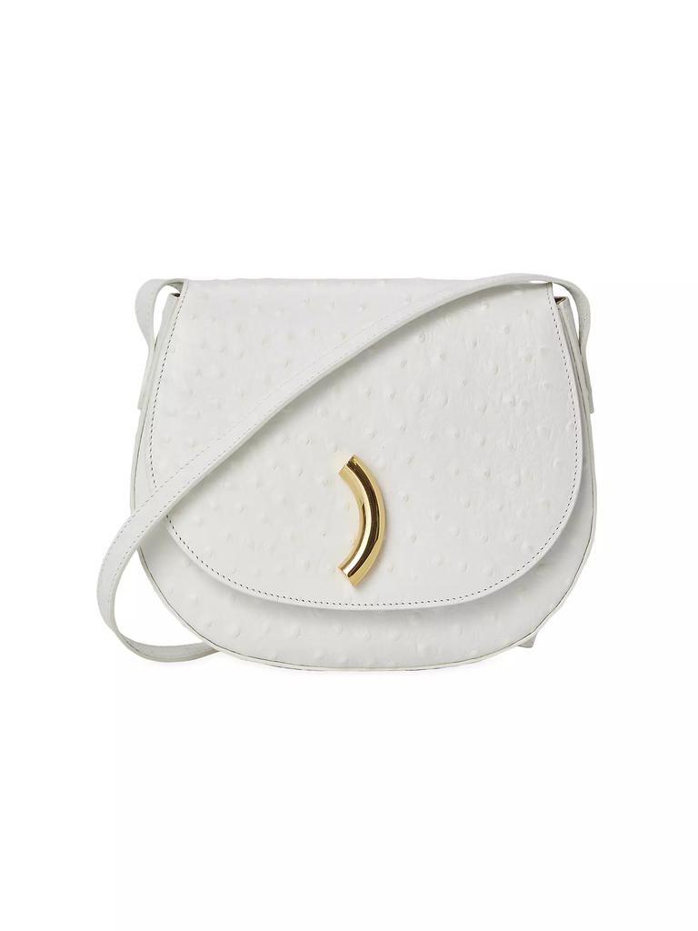 Little Liffner Maccheroni Embossed Leather Saddle Bag