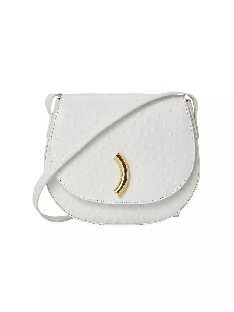 Little Liffner Maccheroni Embossed Leather Saddle Bag 1