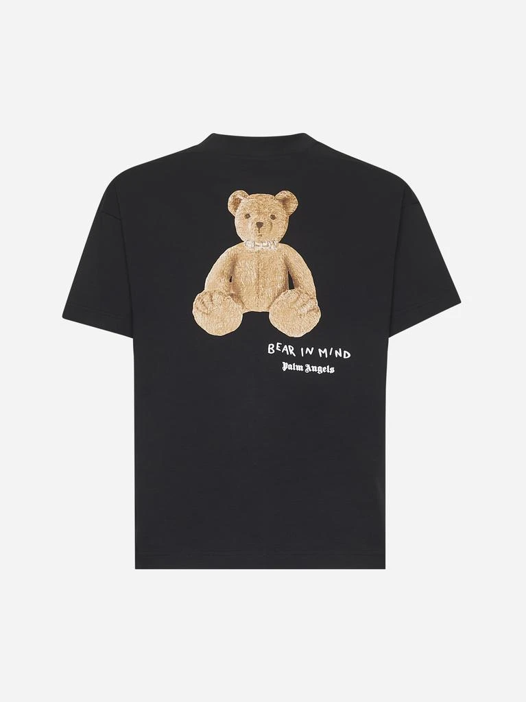 PALM ANGELS Black jersey Bear in Mind T-shirt 1