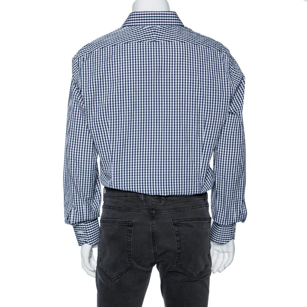 Tom Ford Tom Ford Blue Gingham Check Cotton Shirt XXXL 3