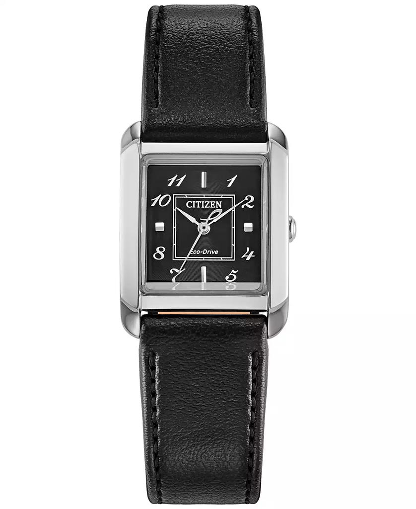 Citizen Eco-Drive Women's Bianca Black Apple Material Strap Watch 28mm
