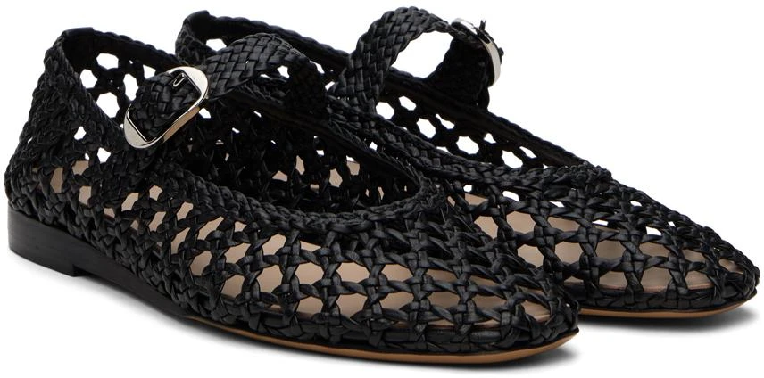 Le Monde beryl Black Woven Mary Jane Ballerina Flats 4