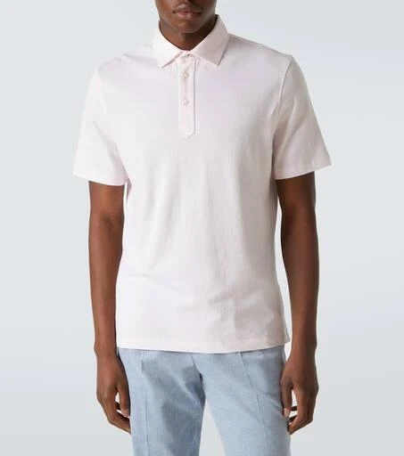 Brunello Cucinelli Cotton and linen piqué polo shirt 3