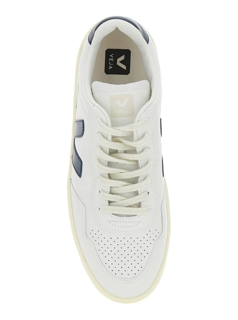 Veja v-90 White Low Top Sneakers With Logo Patch In Leather Man 2