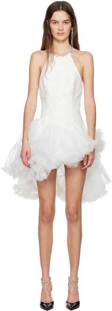 SHUSHU/TONG shushutong ホワイトミニワンピース 半袖 SHUSHU/TONG Floral Slim-Fit Mini Dress | Neiman Marcus