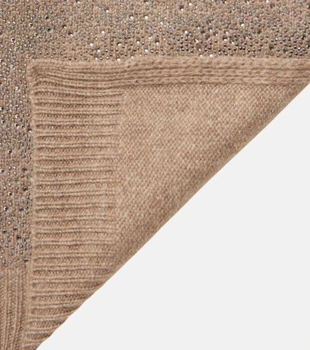 Max Mara Bari rhimestone-embellished cashmere scarf 5