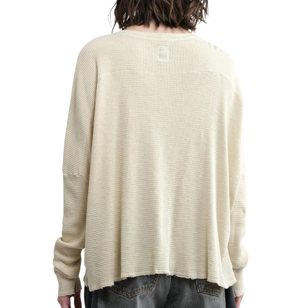 NSF Abbot Slim Sleeve Henley Top In Pigment Flour 3
