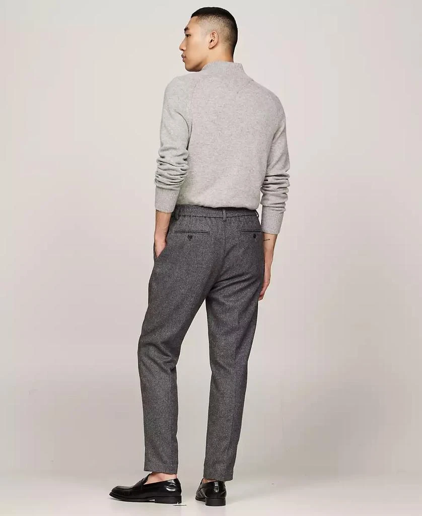 Tommy Hilfiger Men's Brushed Herringbone Harlem Pleated Trousers 2